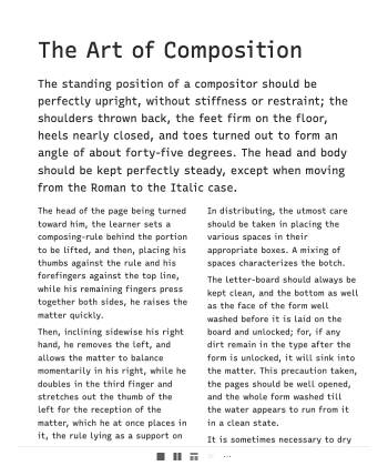 Preview font body text layouts