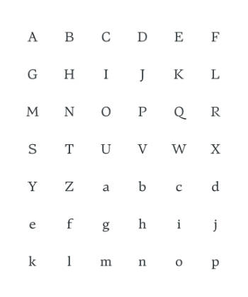 Preview font Unicode characters