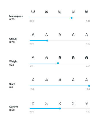 Preview variable fonts
