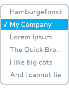 custom font previews