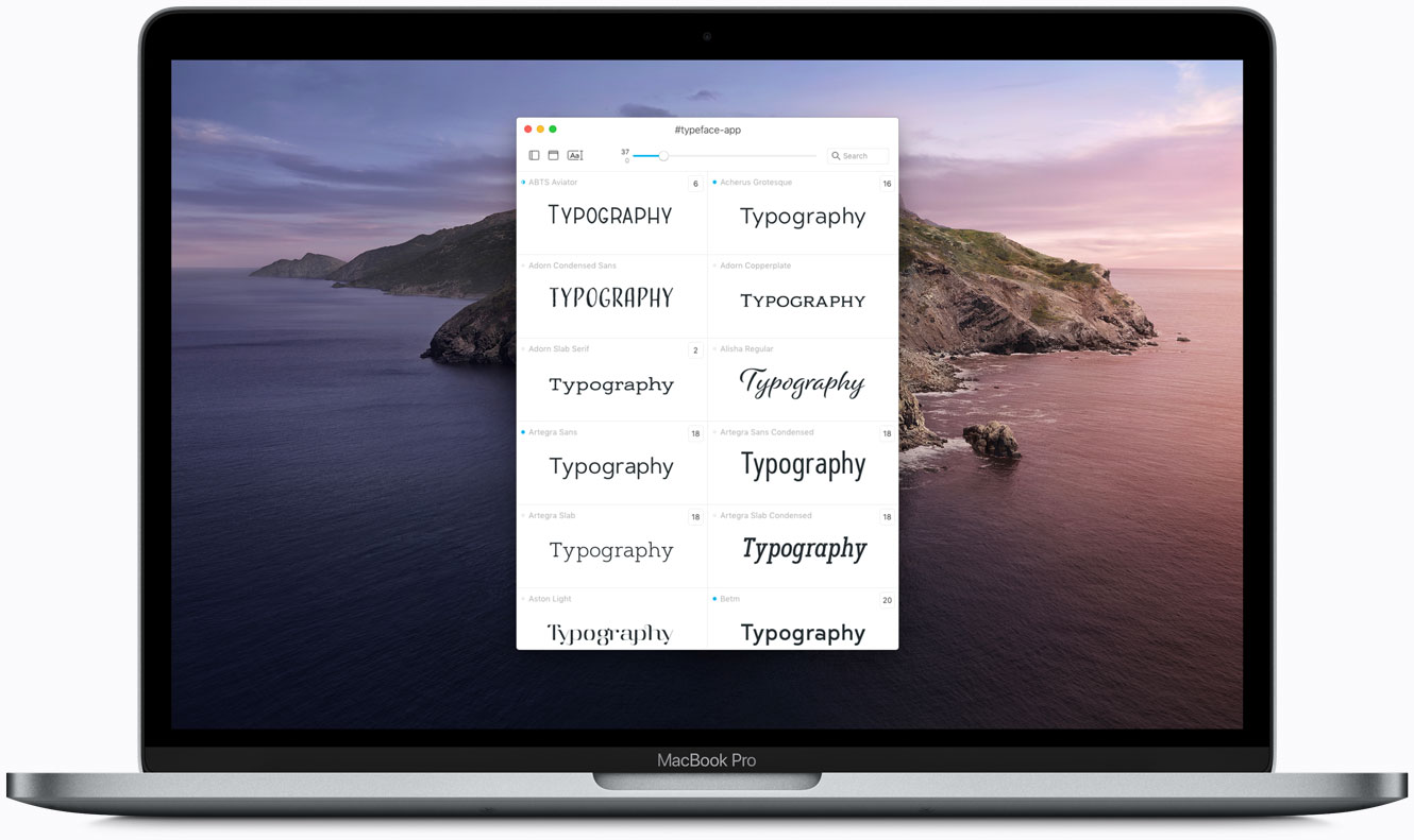 Typeface 2 on macOS 10.15