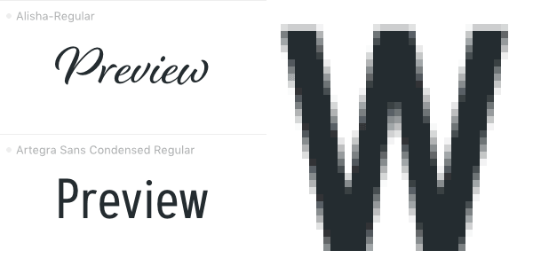 Font smoothing