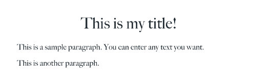 Font body text template