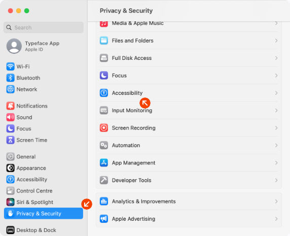 Allow Typeface to communicate with other apps