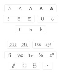 Typeface filters